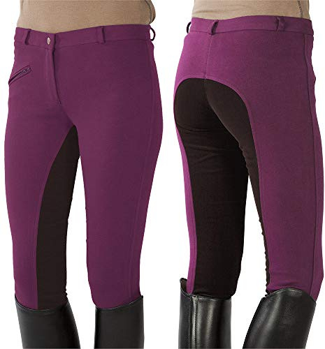 Pfiff 101197 dam ridbyxor helsitsad ridbyxor fuchsia/brun, 36