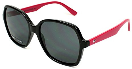 Tommy Hilfiger Damen TH 1490/S IR 807 57 Sonnenbrille, Schwarz (Black/Grey Blu)