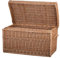 e-Wicker24 Coffre en osier,malle en osier, grand panier,corbeille,malle de rangement en osier buff (70x43 H44, Naturel)