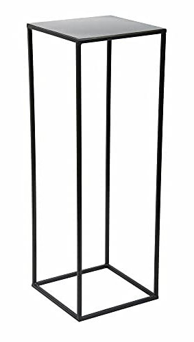 HowHomely Blumenständer Metall Schwarz 70 cm Hoch - Solider und Robuster Blumenhocker Metall - Pflanzenständer für die Dekoration in Wohnzimmer Schlafzimmer oder Büro