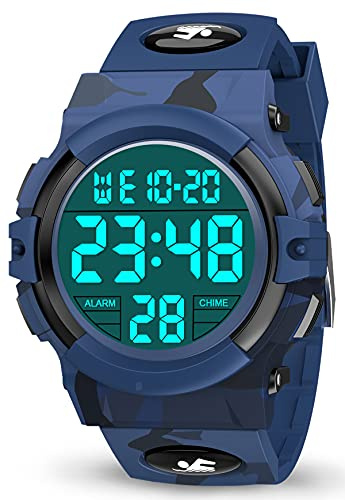 Dislocati Réveil numérique LED Multi-Style étanche pour Enfants - Cadeaux et Jouets pour Enfants