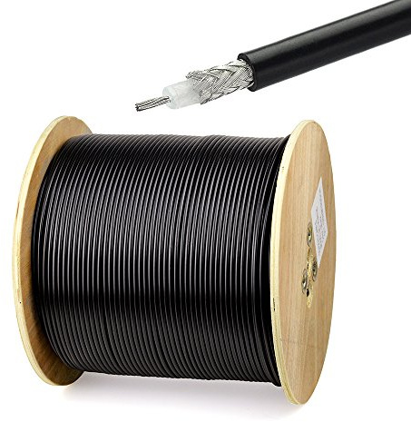 Superbat Cavo RG58 30m Prolungatore Antenna Fai Da Te 50Ohms RG-58 Cavo Antenna WiFi Per Fai Da Te Radio Cavo Antenna Cavo Nero