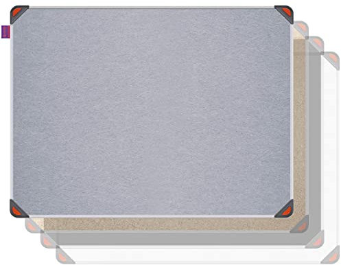 Premium Pinnwand IDEA EDGE – Design meets Nachhaltigkeit - Filzwand mit Rahmen in 3 Größen – 100% Recycling-Filz – Kombinierbar mit anderen Boards der EDGE-Serie - 45x60 cm