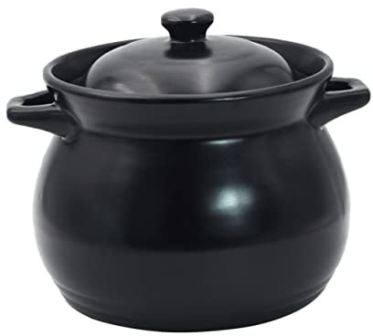 CIYODO 1 Pc Cazuela De Sopa Olla De Sopa De Cerámica Plato Redondo con Tapa Cacerola Francesa Cerámico Olla De Barro para Horno Olla De Cerámica Japonés Sopa De Olla De Barro Familiar