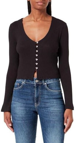 HUGO Damen Darachne Jersey Jacket, Black1, L EU