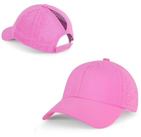 JIAHG Pferdeschwanz Baseballkappe Damen Einstellbar Luftdurchlässig Leicht Sonnenschutz Sommermütze Unisex Baseball Cap Sport Mütze für Tennis Golf Wandern Alltag
