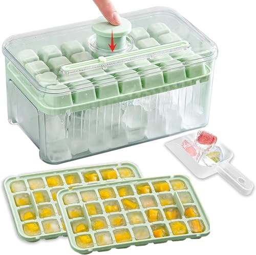 PIPITA Set di 4 bicchieri da whisky e 4 stampi circolari per hockey su ghiaccio, senza piombo, bicchieri da whisky in cristallo da 335 ml, per bourbon, tequila, cocktail, cognac, martini, confezione