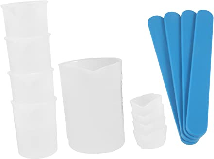 SEWACC Vasos Mezcladores De Resina Kit De Herramientas Para Varillas De Silicona