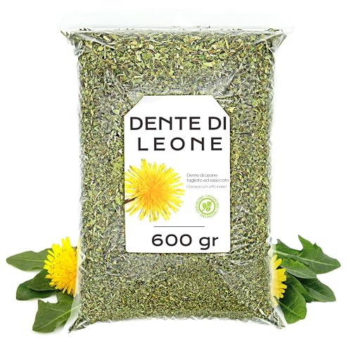 Thé pissenlit 600 g - Thé pissenlit séché - Sachet de thé à pissenlit - Fleurs de pissenlit séchées - Feuilles de pissenlit coupées - Pissenlit en vrac