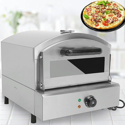 LYFDPN Forno per Pizza riscaldato Elettrico da Tavolo Commerciale, tostapane in Acciaio Inossidabile a Doppio Strato, fornello da Tavolo a Temperatura controllata a 350 ° C (Gas)