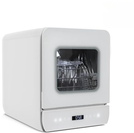 YOURLITE Lave-vaisselle de Comptoir,Mini Lave-Vaisselle de Table,Blanc