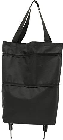 OFFSCH Foldable Wheel Storage Bag Large Capacity Trolley Shopping Bag Adjustable Shoulder Strap for Travel Outdoor Shopping