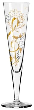 RITZENHOFF 1071045 Champagnerglas 200 ml - Serie Goldnacht Nr. 45 - Designerstück mit Echt-Gold Made in Germany | Artikelnr. 1071045, Serie Goldnacht, 1 Champagnerglas 200 ml, Kristallglas, spülmaschinenfest