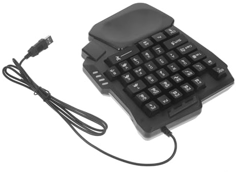 Angoily Clavier de Jeu Vidéo Abs Noir K1, Rétroéclairé, à 35 Touches | Usage Maison pour Jouer, Opération Précise, Design Simple, Format Compact, pour Jeunes Joueurs