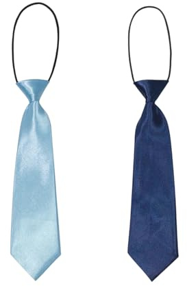 RNSKFG 2 Small Children'S Solid Color Tie, Short Elastic Tie, Performance Costume Tie, Performance Costume Accessories.