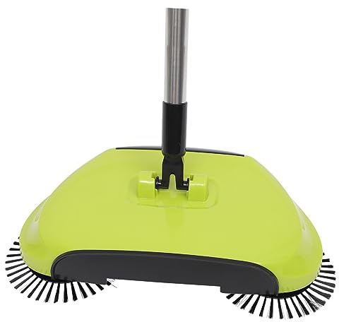 INOOMP Balayeuse De Sol Multifonction 3 Niveaux Poignée Réglable Abs Acier Inoxydable Balai-brosse Rotation 360° Sans Batterie Nettoyage Maison Sols Durs Verts