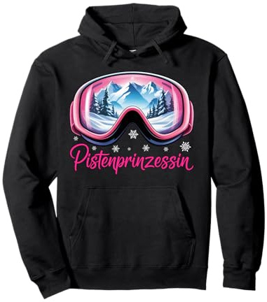 Pistenprinzessin Ski Outfit für Damen Après Ski Winterurlaub Pullover Hoodie
