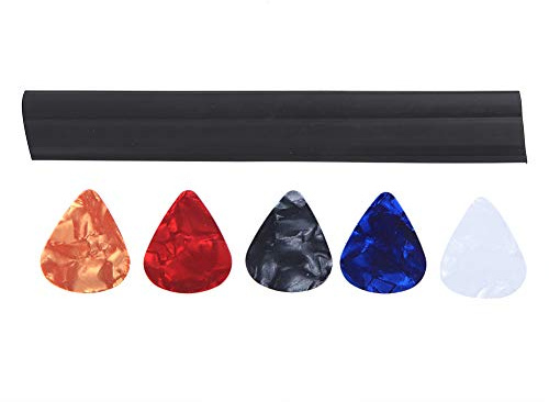 HETHLIF Porta Plettro per Chitarra, con 5 Plettri per Chitarra a Colori Casuali, Compatibile con Tutti i Supporti Microfonici Standard per Spettacoli Sul Palco