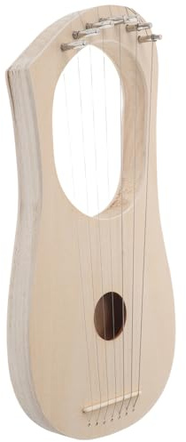 UPKOCH Selbstgemacht Holzharfe Bausatz mit 7 Saiten und Metall für Anfänger Einzigartiges Design für Persönliche Übung und Musikunterricht