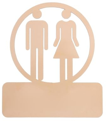 WINXMIN 1 set Etichetta autoadesiva per WC,adesivi bagno,piastra moderna per porta del bagno, per uomini e donne, adesivo per bagno degli ospiti, hotel, ristorante, bar, ufficio e aree pubbliche(F)