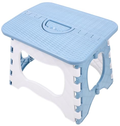 GARVALON Sgabello da Pesca Piccolo Sgabello Pieghevole Pesca in Plastica Pieghevole Portatile Maniglia per Adulti per Campeggio Giardinaggio e Uso Domestico