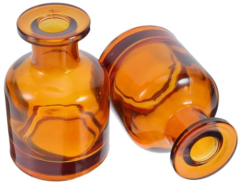 RORPOIR 2 recipientes de Vidrio para aceites aromáticos - Botella de Vidrio Reutilizable de 150 ml/5 oz con difusor de Varillas - Cilindro difusor de aromaterapia para SPA y Estudio de Yoga