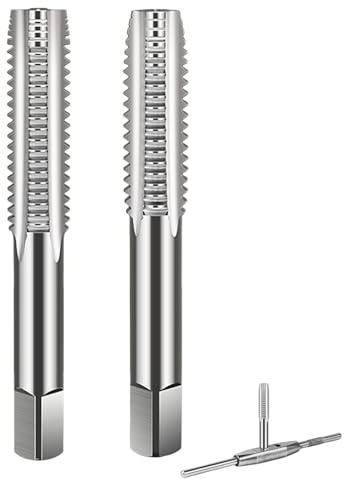 M14 x 1.5 Metric Hand Tap Set, Alloy Tool Steel Straight Flute Thread Tapping Tool, High Precision Manual Tap for Thread Repair, Suitable for Steel Aluminum Plastic