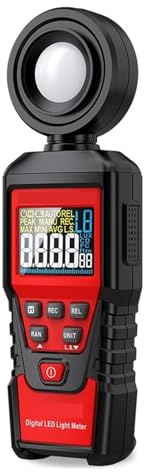 HT620 Misuratore Di Luce Digitale 100000 LUX Fotometro Luxmetro Professionale Lux FC Test Meter LED Illuminometro Ad Alta Precisione Ampia Gamma, Alta Precisione(HT620L)