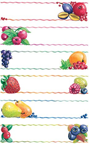 AVERY Zweckform 59473 Marmeladen Etiketten Obst (wiederablösbar) 18 Aufkleber