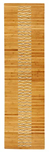 Anji Mountain Non-Slip Hand-Crafted Super Absorbent Rectangular Moso Bamboo Stylish Bathroom and Kitchen Doormat,Easy to Clean with Latex Backing, 20 x 72,Natural