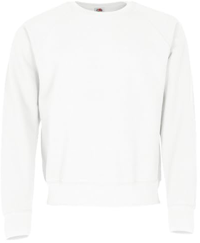 Fruit of The Loom Maglione Classico da Uomo Raglan, Bianco, M