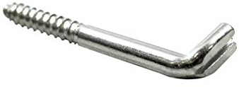SN-TEC Schraubhaken/Wandhaken verzinkt gerade 50mm extra stark mit Schlitz (10 Stück)