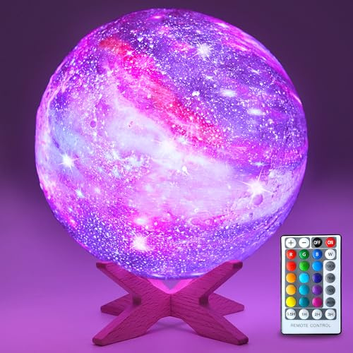 HYODREAM Moon Lamp Galaxy Light, 5.9 in Moon Light with Touch, Remote Timer