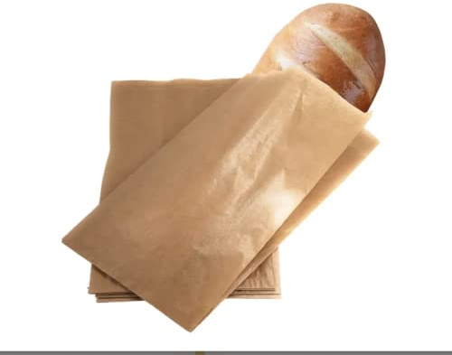 Sachet Kraft Alimentaire Grand Format/Sac papier Kraft 23 +11 x 39 avec étiquette de fermeture/Sac Sandwich Papier