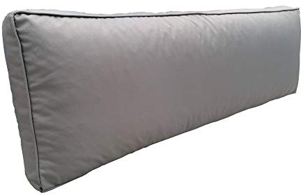 chilly pilley Palettenkissen Wasserdicht Keder Naht Palettenauflage Wasserfest Gartenkissen Wasserabweisend Palettenpolster Abnehmbar mit Reißverschluss Sofaskissen (Rückenkissen 120x40x12, Grau)