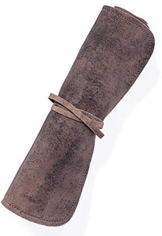 Angus Stoke Hochwertige 7-Fach Echt-Leder Kochmesserrolle Steve – Rolltasche Werkzeugtasche verschliessbar - Messertasche Steve (7-Fächer, Antik)