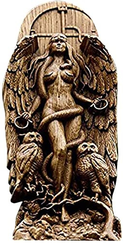 YRDGRG Goddess Statue Lilith, Decorative Gaia/Hecate Statues, Nature Resin Figurine for Home Garden Art Decor, Landscape Ornaments Sculptures (A)