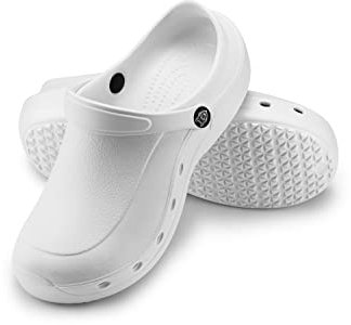 ESTRO Gartenclogs Herren Gartenschuhe Damen - Gartenclogs Damen Unisex Leicht Gummischuhe Sommer Garten Clogs Herren F92 (39, Weiß)