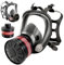 ANUNU Full Face Respirator Mask, Gas Mask with 40mm Activated Charcoal Filter for Gases, Vapors, Dust, Chemical Perfect for Painters and DIY Project