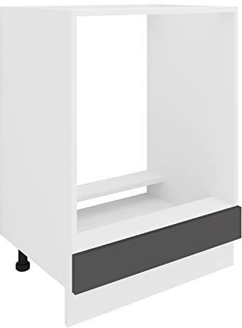 VCM Ofenschrank | Maße ca. H. 82 x B. 60 x. T. 46 cm | Herdumbauschrank | verstellbare Füße | Backofenschrank Esilo