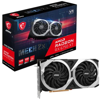 MSI RADEON RX 6750 XT MECH 2X 12G carte graphique AMD 12 Go GDDR6