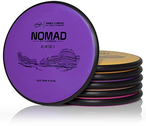 MVP Disc Sports Electron Nomad (medio) James Conrad Edition Disc Golf Putter Confezione da 6 (pesi assortiti/colori possono variare)