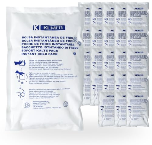 Bolsa de Frío Instantáneo Aplicación Inmediata 24 unidades | Bolsas Instantáneas Hielo para Lesiones Un Solo Uso Compresas de Frío Multiusos