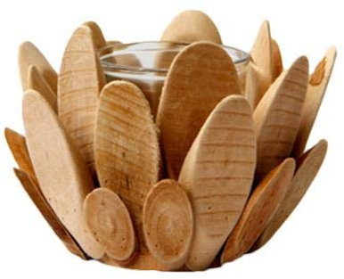 HEXEH Kerzenhalterhalter Kerzenhalter Nordic Holz Blütenblatt Kerzenhalter Moderne Bauernhaus Stil Home Zimmer Desktop Leuchter Dekoration Ornamente Kandelaber