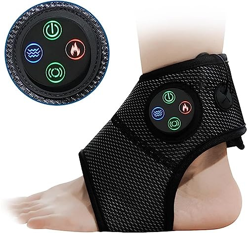 Massaggiatore Elettrico Della Caviglia, Vibrazione Di Riscaldamento Massaggiatore Della Caviglia Del Piede Terapia Della Pressione Massaggio Di Strain Del Legamento Articolare, for Il Recupero Delle A