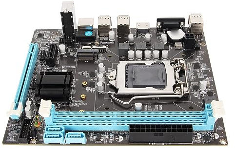 Carte Mère Micro ATX, Emplacement CPU LGA 1155, DDR3 Double Canal, M.2 NVMe NGFF, Alimentation Triphasée, Sortie HD VGA, Prend en I3/i5/i7 Pentium Celeron