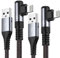 i Phone Ladekabel Ligtning Kabel [2Stück 0.5M],SWECENT 90 Grad Winkel Ligtning Schnellladekabel kompatibel für i Phone 14/13/11/XS/XS Max/XR/X/8/8 Plus/7/7 Plus/6s/6s Plus/6 Plus/SE/iPad Mini/Air/Pro
