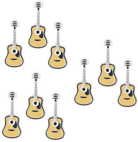 Holibanna 9 Stk Gitarrenbrosche Musik-emaille-pins Für Auto Vintage-emaille-stifte Anstecknadel Für Gitarre Vintage Brosche Cartoon-abzeichen Punk-brosche Kind Taschen Wählen Legierung