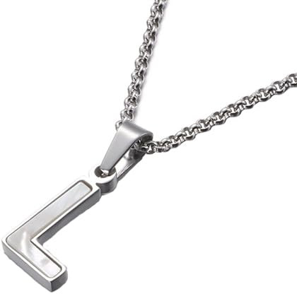 Homxi Kettenanhänger Silber Frauen,Kette Edelstahl für Anhänger Damen Buchstabe L Halsketten Anhänger Silber