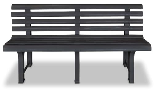 Kangmusi Gartenbank 145,5 cm Kunststoff Anthrazit, kangmusi43585